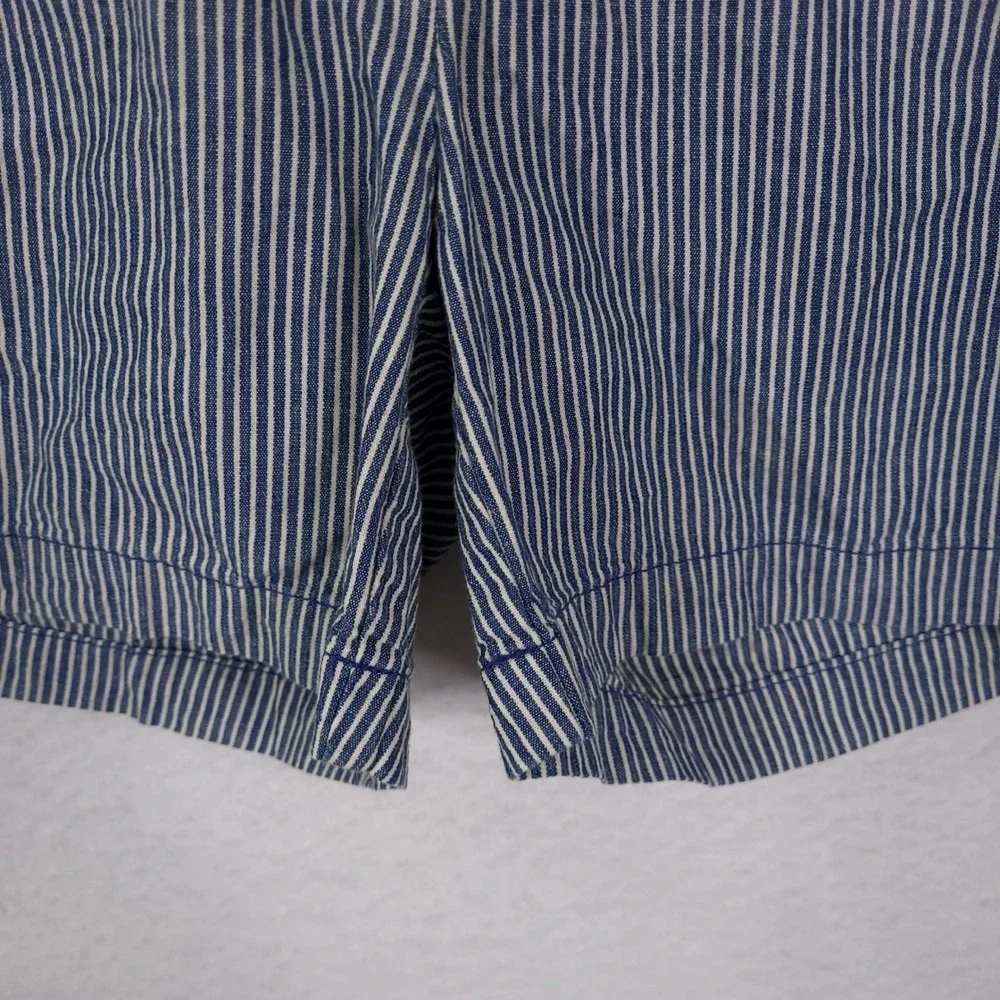 J.Crew Striped Chino Shorts Womens 00 Blue White Nautical Summer Preppy